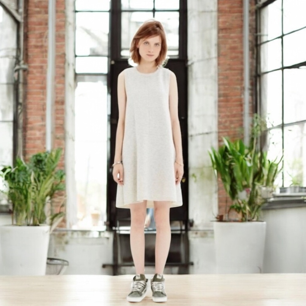 Madewell Sweatshirt Tank Dress Gray Sleeveless XS